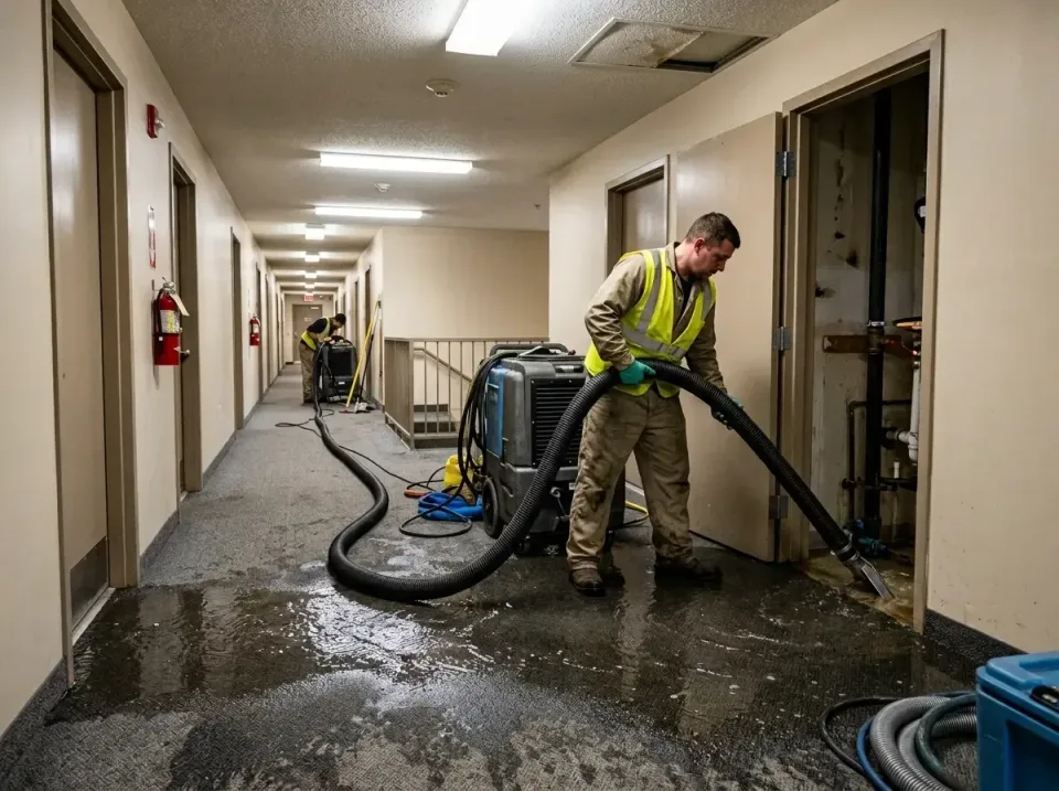 multi-unit-apartment-hallway-f-005 — frequently asked questions, Emergency Burst Pipe Water Extraction & Removal in Bono, AR